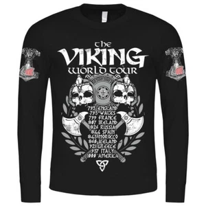 Suéter de hombre sudadera Viking World Tour vikingos rabos europa guerrero - Imagen 1 de 2
