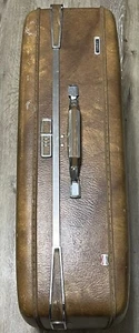 American Tourister Suitcase Hard Shell Luggage Vintage 27" Brown Faux Leather - Picture 1 of 11