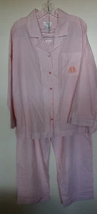 Juego de pijamas a rayas Cabernet Classics 100 % tejido algodón ""Melon Fantasy"" talla L - Imagen 1 de 9
