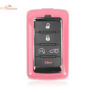 Pink Key Fob Cover Protector Case Shell Skins Trim for Jeep Grand Cherokee 2021+ - Foto 1 di 7