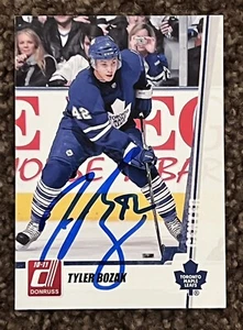 TYLER BOZAK SIGNED 2010 Panini Donruss Card Toronto Maple Leafs - Picture 1 of 2