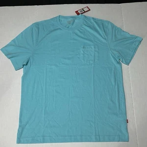 IZOD Bolsillo Camiseta Grande Bebé Azul Nuevo con Etiquetas Para Hombres Blanco Liso Vestido Informal - Imagen 1 de 15