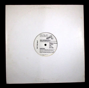 Rick Springfield KRISTINA, 12" Single, 33 RPM, RCA WL PROMO (1982) Never Played - Picture 1 of 2