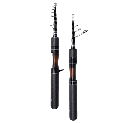  Spinning Rod 5ft 6ft Telescopic Rod Carbon Fast ML Travel Trout Rod Casting - Image 1 of 4