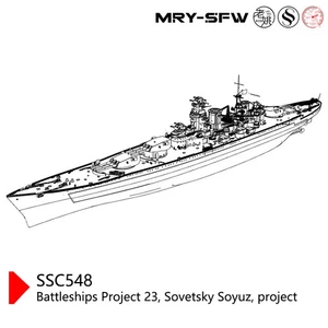 SSC700548S-A 1/700 USSR Acorazados Proyecto 23 Proyecto Sovetsky Soyuz CASCO COMPLETO - Imagen 1 de 3