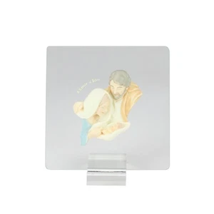 Roman 6.5" Lasting Expressions A Savior is Born Holy Family Christmas Plaque - Picture 1 of 2