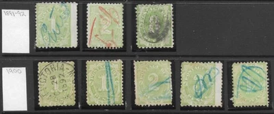 SELLOS - NUEVOS GALES DEL SUR. 1891-1900. Una selección de 8 cuotas de franqueo. Bueno para FU. Foto 1 de 2