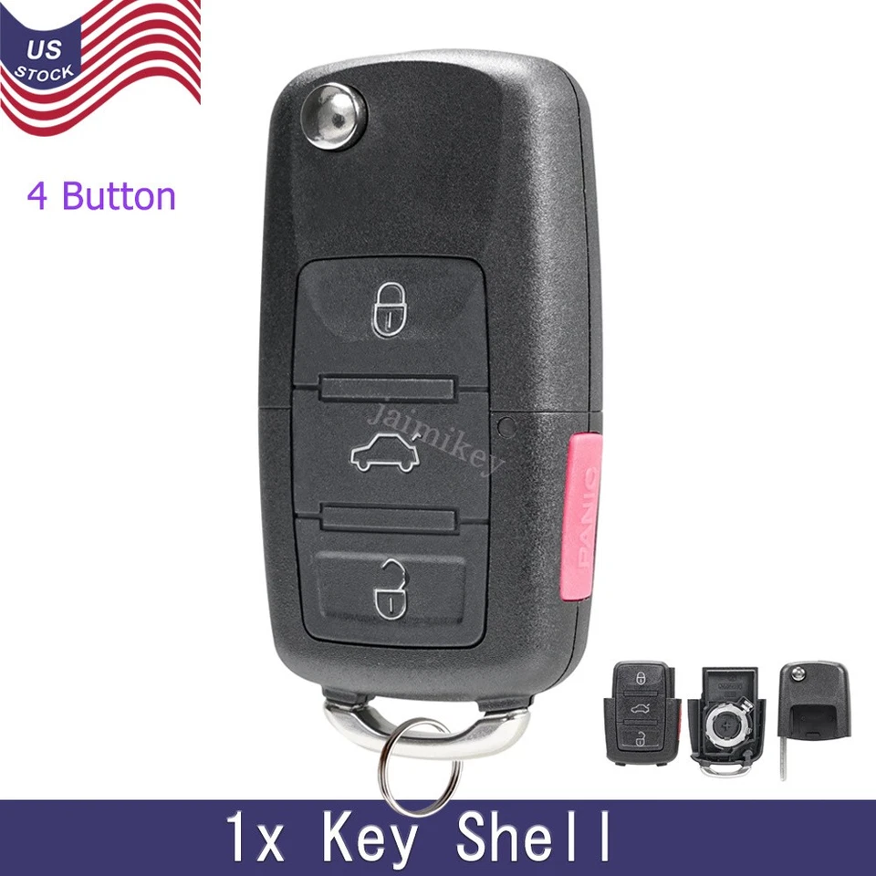 Carcasa llave remota de repuesto para Volkswagen Jetta Beetle Passat 1998-2010 Foto 1 de 4