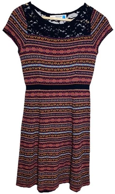 Vestido Suéter SPARROW $148 Fair Isle Mezcla Lana Encaje Talla S Foto 1 de 4