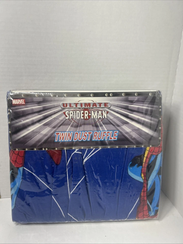Ultimate Spider-Man Twin Dust Ruffle NEW Marvel Vintage Blend Jay France - Image 1 of 4