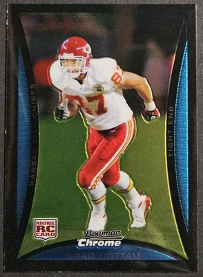 2008 Bowman Chrome #BC9 Brad Cottam Rookie RC Tennessee Volunteers KC Chiefs - Image 1 of 2