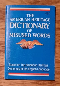 The American Heritage Dictionary Of Misused Words Dell Purse Book - Picture 1 of 7
