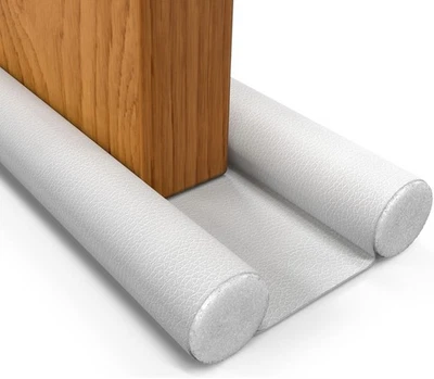 3x Zugluftstopper Tür Zugluft Isolierung Luftzug Doppel Dichtung 95cm in weiß - Bild 1 von 3