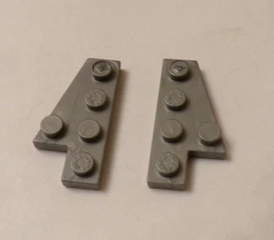 Mega Bloks 1 Set, L/R Silver Gray 2x4 Wing Wedge Plates (021-22) - Picture 1 of 1