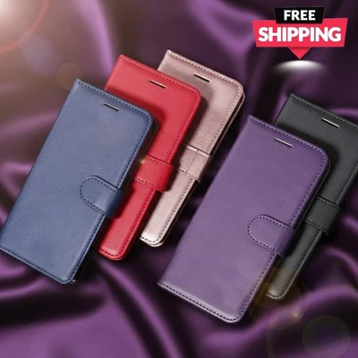 Leather Wallet Case Flip Cover For Samsung J3 J4 J5 J6 2016/17/18 J6 Plus UK - Image 1 of 4