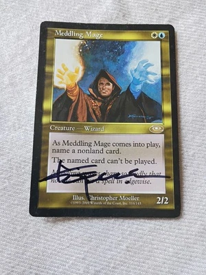 Meddling Mage MP Planeshift Artist Signed Rare Multi Color  Creature MTG - Image 1 of 2