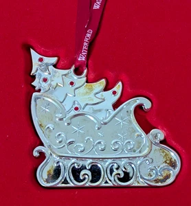 2014 Waterford Versilbertes Baum-/Schlittenornament! - Bild 1 von 3