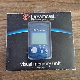 Sega Dreamcast VMU Blue MK-50121 CIB OEM Original Authentic Visual Memory Card