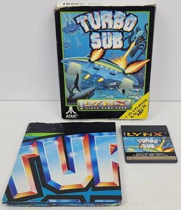 Turbo Sub - Atari Lynx Video Game Cartridge Complete w/ Poster Instruction & Box - Picture 1 of 8