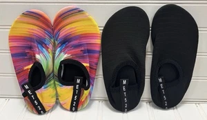 New 2 MET520 Kids Water Shoes Slip On Beach Water Park US 12.5/13 Black, Sunset - Picture 1 of 9
