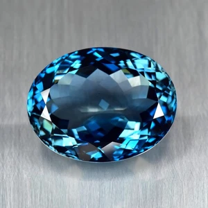 41.60Ct Huge! Eye-opening Natural LONDON BLUE Topaz - Oval Gemstone - Picture 1 of 3