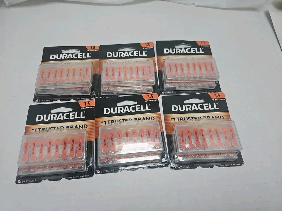 Duracell Hearing Aid Batteries DA13B32 32 Pack Exp 03/2026 or Later