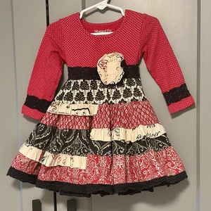 Vestido Mostaza Pie McKenna Niño Pequeño 12Mo Volantes Giro Manga Larga Vacaciones Festivo - Imagen 1 de 10