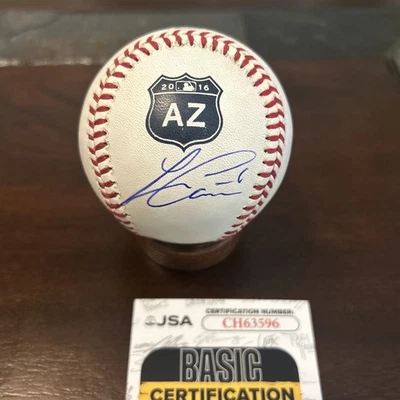 Béisbol firmado por Lorenzo Cain. JSA AZ Spring Baseball 2016 Foto 1 de 4