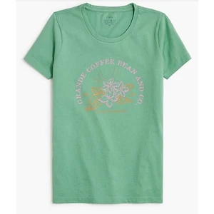 J. Crew Gr. 2X Green Coffee Bean & Co Graphic Collector Tee Kurzarm T-Shirt - Bild 1 von 11