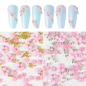 200PCS Nail Art 3D Rosa Fiore Strass Gioielli Gemma Mix Nail Art Decorazione Glitter - Foto 1 di 22
