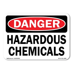 Hazardous Chemicals OSHA ANSI Sign Metal Plastic Decal - Picture 1 of 5