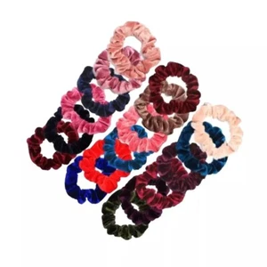 Kleine farbige Samtgefühl Haar Scrunchie Wackel Haarband elastische Krawatte Pferdeschwanz - Bild 1 von 36