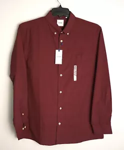 Dillard's Rowm Men's Long-Sleeve Shirt L Large Red Black Mini Checked NWT - Picture 1 of 5