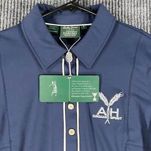 Bobby Jones Womens Shirt Small Blue Golf Polo Short Sleeve American Harvest NWT - Picture 1 of 16