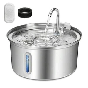 Cat Water Fountain Stainless Steel,108oz3.2L Pet Water Fountain-Spring discount - Picture 1 of 6