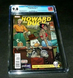 CGC 9.8 HOWARD THE DUCK #1 GWENPOOL 1. AUFTRITT MARVEL GWEN POOLE HOT DUCK - Bild 1 von 4