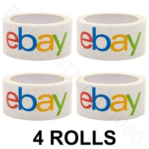 Cinta 4 Rollos Envío y Embalaje Opaco Marca eBay Color Logo - Imagen 1 de 4