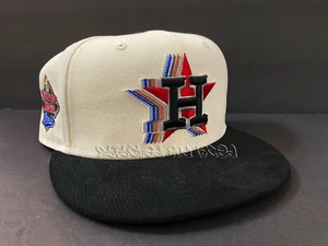 EXCLUSIVE HOUSTON ASTROS FITTED HAT CHROME CORDUROY MM PARK PATCH CLUB 7 1/2 - Picture 1 of 9