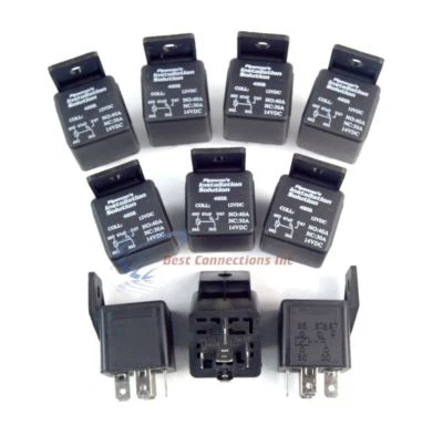 10 Pack 12 Volt DC 40 Amp SPDT Sealed Relay 5 Pin with Mounting Tab - Image 1 of 4