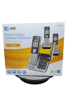 AT&T Three Handset Cordless Telephone DECT 6.0 Digital Caller ID Call Waiting - Picture 1 of 4