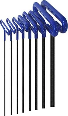 Eklind 55198 Cushion Grip Hex T-Key Allen Wrench - 8pc set Metric MM sizes 2-10 - Image 1 of 4