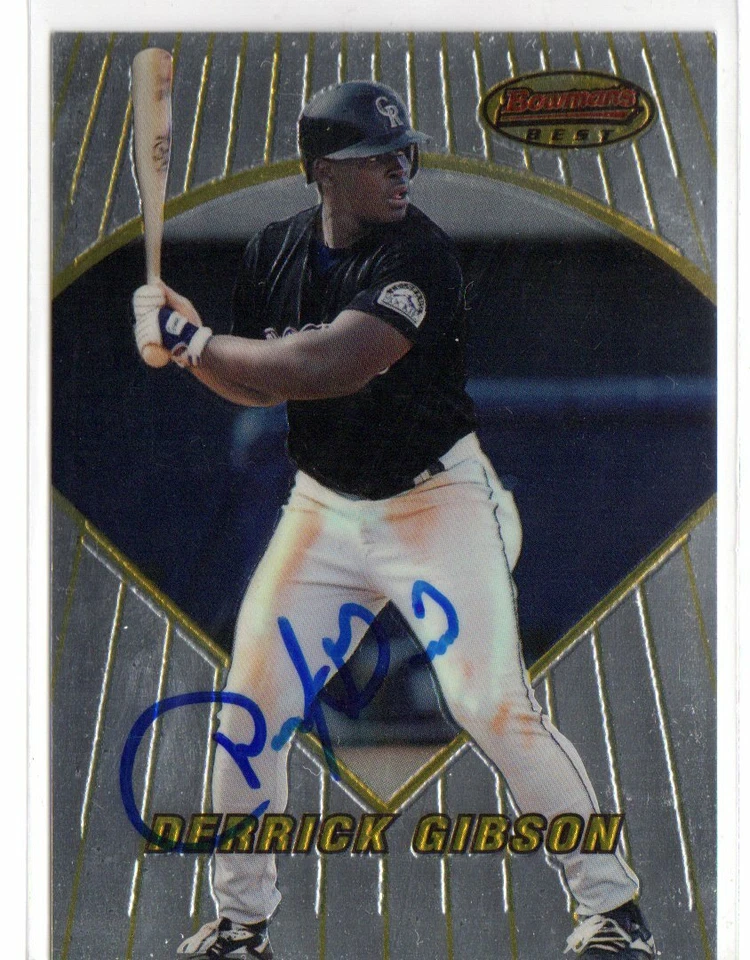 DERRICK GIBSON AUTOGRAPHED 1996 BOWMAN'S BEST #94 (GUARANTEED IP)(B166) - Image 1 of 1