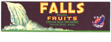 Original FALLS fruit crate label Chelan Falls Orchards Chelan Falls WWII symbol