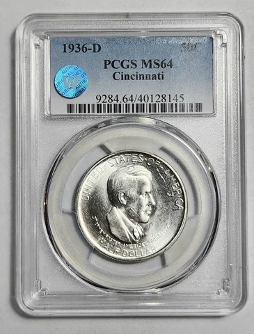 1936 D PCGS MS-64 Cincinnati Sight White Cover