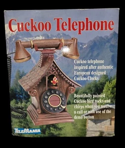 Telefono a cucù Telemania vintage nuovo con scatola - Foto 1 di 10