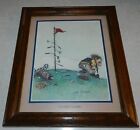 Vintage 1981 Gary Patterson  IT'S ONLY A GAME  - Golf Frustration - Framed Print