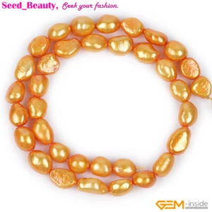8-9mm Freshwater Pearl Loose Beads for Jewelry Craft Making 15" DIY Wholesale - Picture 1 of 72
