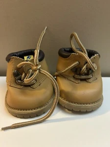Build a Bear Workshop Tan Lace Up Hiking WORK BOOTS BABW Bear Boutique - Picture 1 of 3