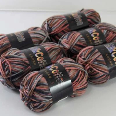 AIP Soft Baby Cotton Yarn New Hand dyed Wool Socks Scarf New Knit 6Skeinsx50g 23 - Image 1 of 4
