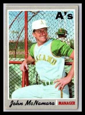 1970 Topps #706 John McNamara FR or Better - Image 1 of 2